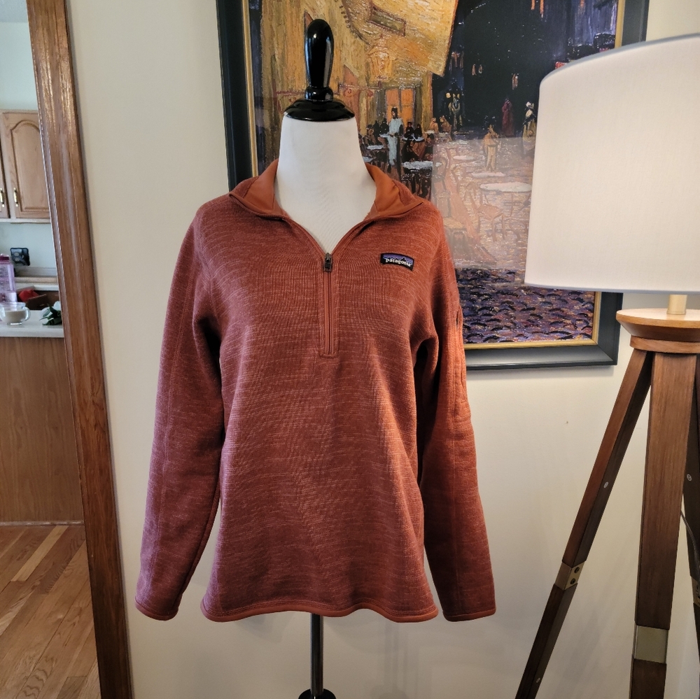 Patagonia Women's Rust Orange Quarter-Zip Pullover